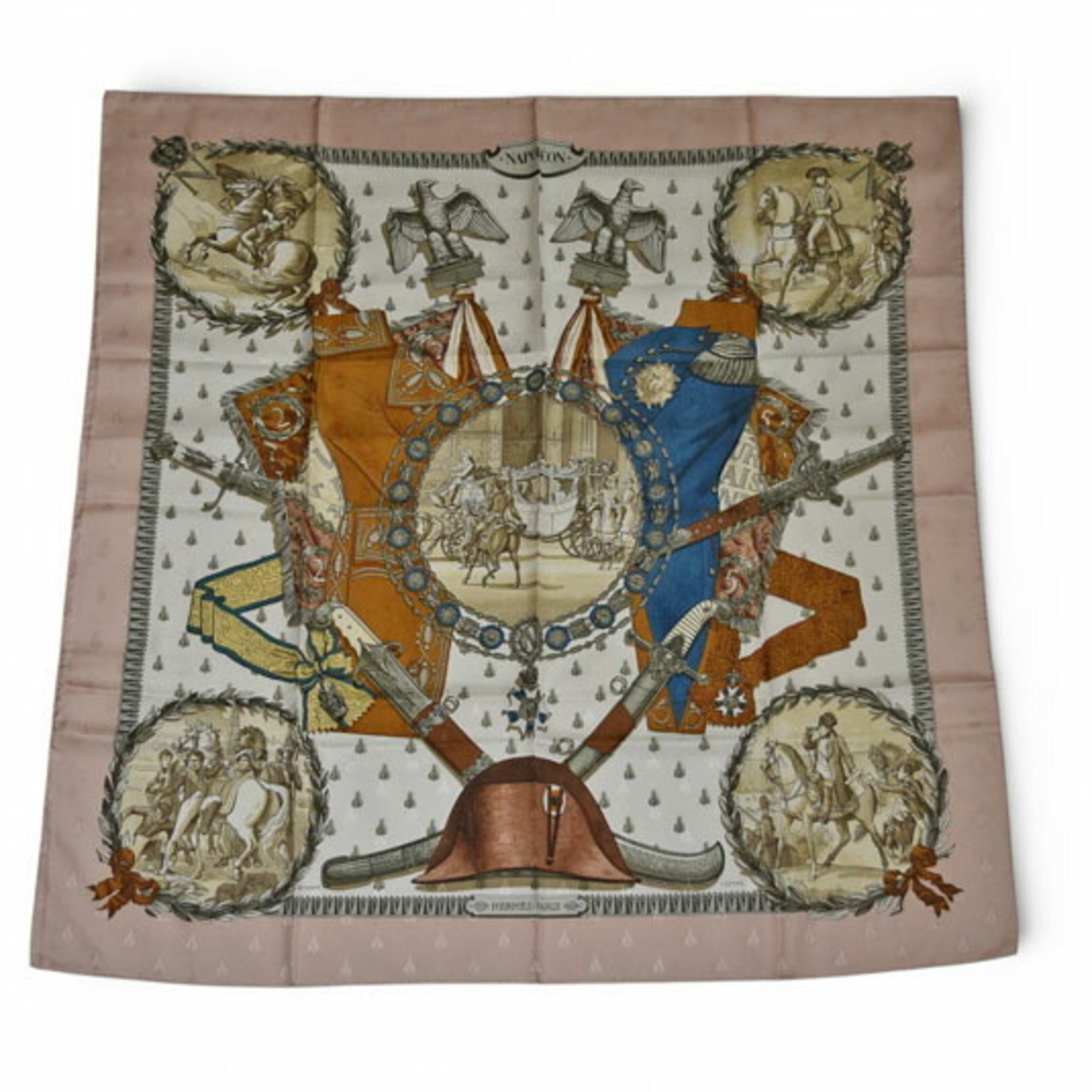 Hermes Cream Scarf
